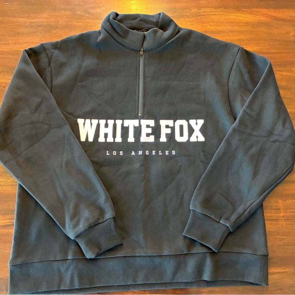 White Fox Women’s 1/4 zip mock neck sweatshirt